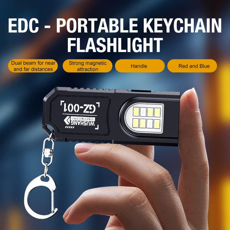 Keychain Flashlight - Портативный поясной брелок-фонарик, мини-фонарик, многофункциональное аварийное