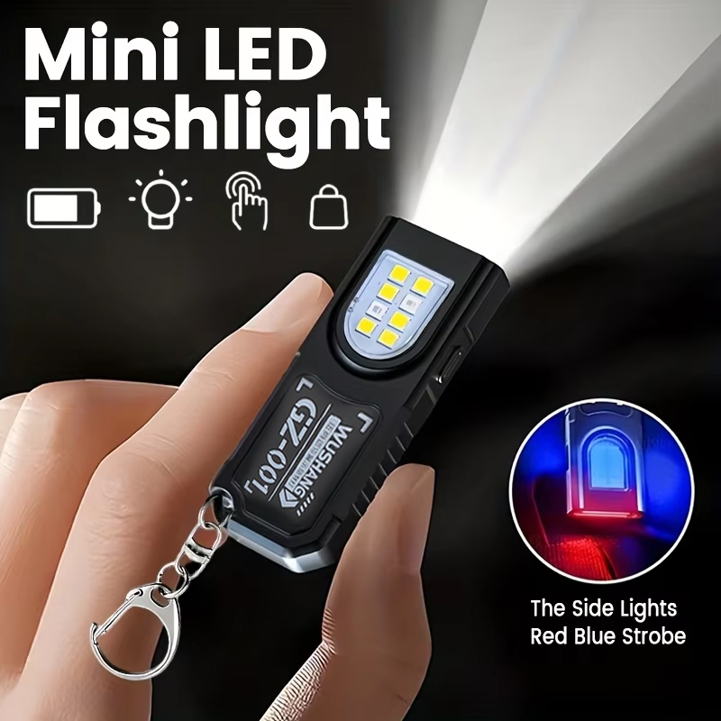 Keychain Flashlight - Многофункциональный брелок-фонарик USB перезаряжаемый мини-фонарик с