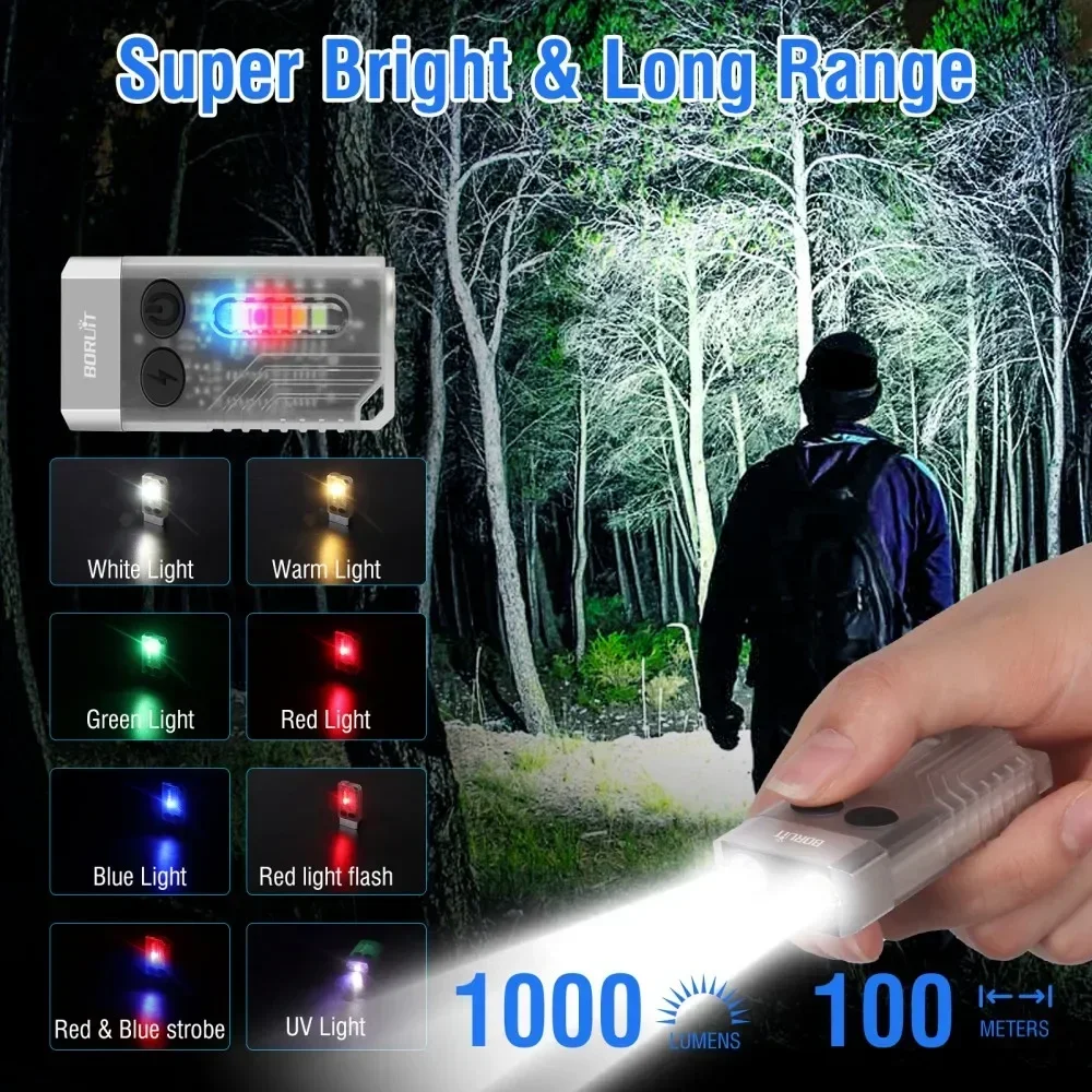 Брелок BORUiT V10, УФ-светодио – обзор и цена Keychain Flashlight