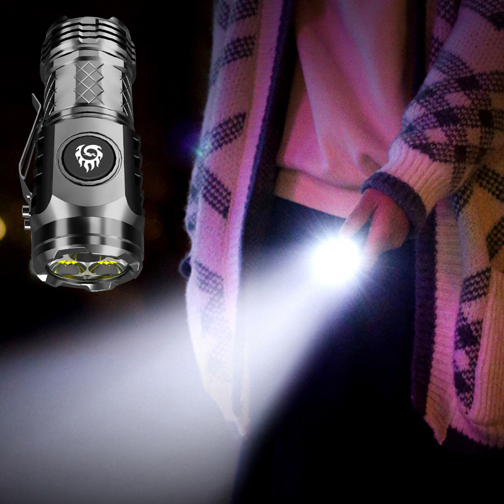 Мощный тактический фонарь с 3  – обзор и цена Keychain Flashlight